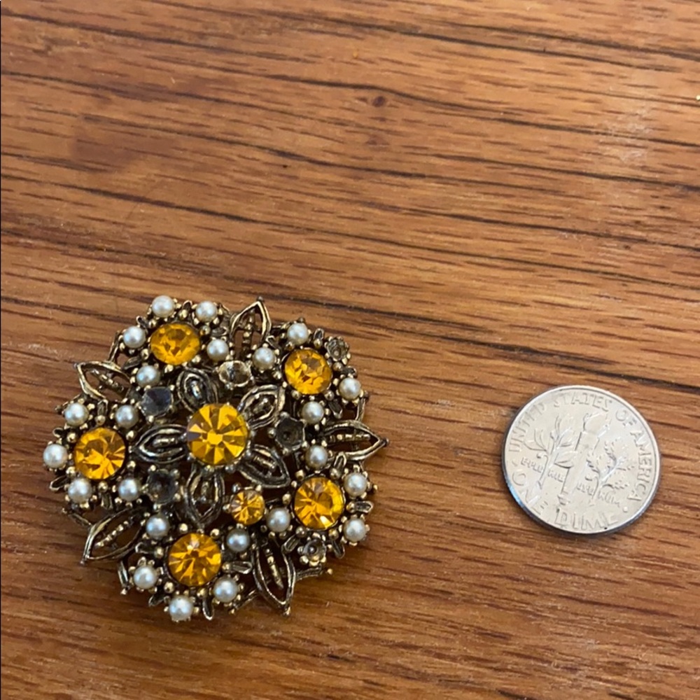 Sunburst boho brooch